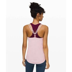 Lululemon Go For Double Tank Smoky Blush Sz 4